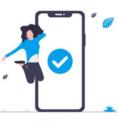 Trading Online Voucher - girl jumping next to phone