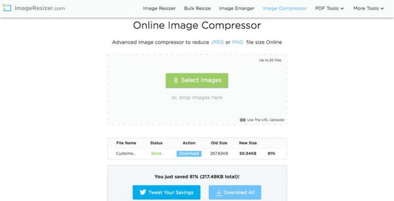 does email compress images