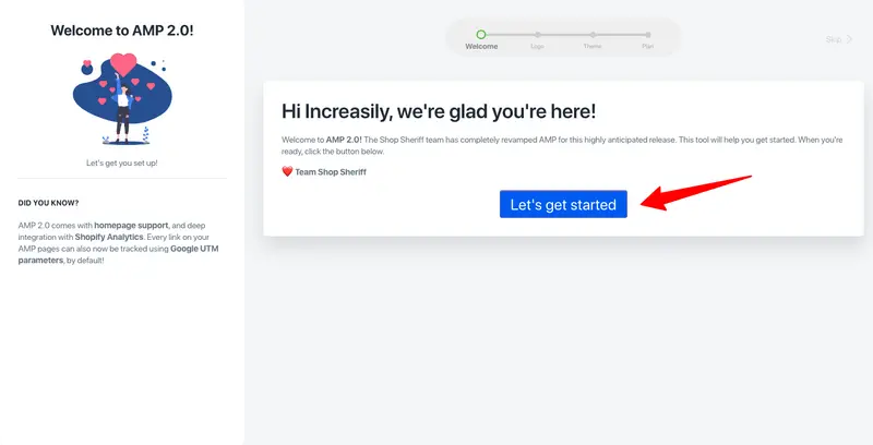 how to enable amp in shopify amp by sheriff
