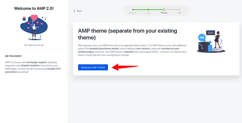 how to enable amp in shopify generate amp theme