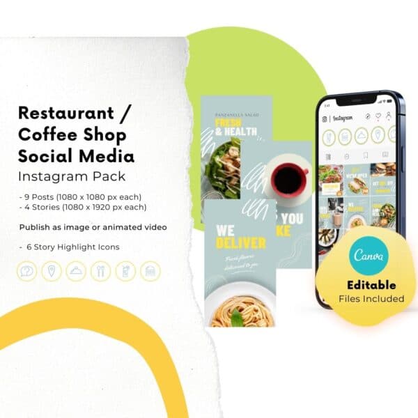 instagram canva templates for restaurants