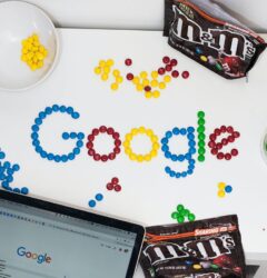july 2021 google core update - google logo made with M&Ms