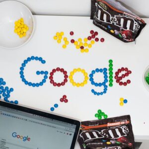 july 2021 google core update - google logo made with M&Ms